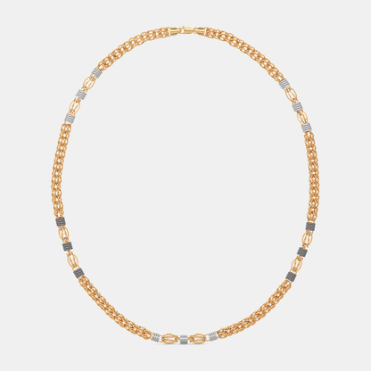 Carave Paris Dual Tone Braided Link Chain Necklace