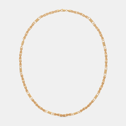 Men’s Designer Textured Link Gold Chain Necklace Sleek Solid Finish Design