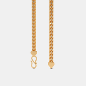 Men’s Flat Cuban Gold Chain Necklace Sleek Solid Finish Design