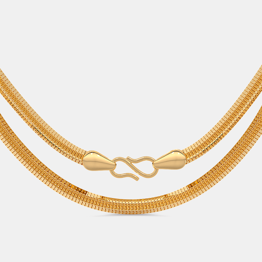 Carave Paris Luxury Flat Mesh Chain Necklace