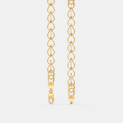 Men’s Heart Link Gold Chain Necklace Sleek Solid Finish Design