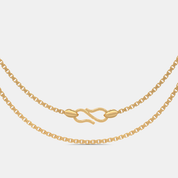 Men’s Slim Gold Chain Necklace Sleek Solid Finish Design