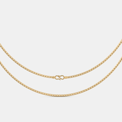 Men’s Slim Gold Chain Necklace Sleek Solid Finish Design