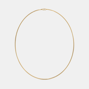Men’s Slim Gold Chain Necklace Sleek Solid Finish Design