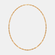 Men’s Twisted Rope Gold Chain Necklace Sleek Solid Finish Design