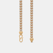 Men’s Two Tone Cuban Gold Chain Necklace Bold Solid Finish Design