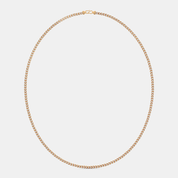 Men’s Two Tone Cuban Gold Chain Necklace Bold Solid Finish Design