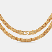 Men’s Wide Flat Snake Gold Chain Necklace Sleek Solid Finish Design