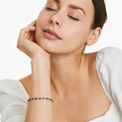 Oval Amethyst Tennis Bracelet in Yellow Gold