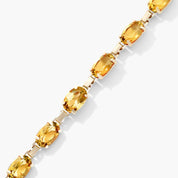 Oval Citrine Tennis Bracelet in Yellow Gold