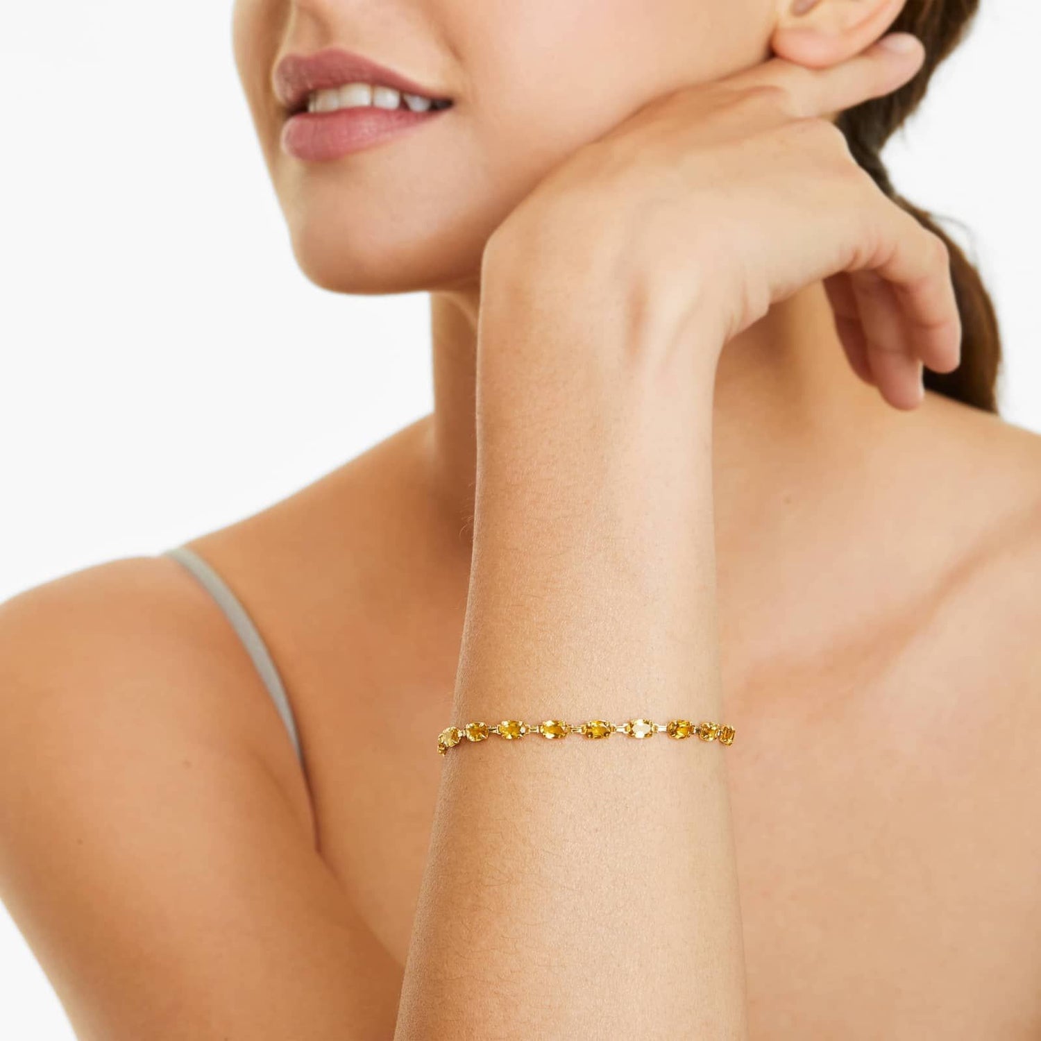 Carave Paris Oval Citrine Tennis Bracelet