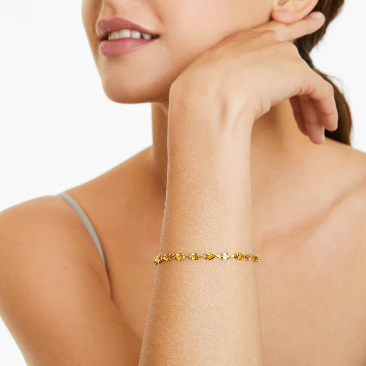 Carave Paris Oval Citrine Tennis Bracelet
