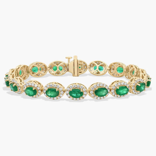 Carave Paris Emerald Halo Tennis Bracelet
