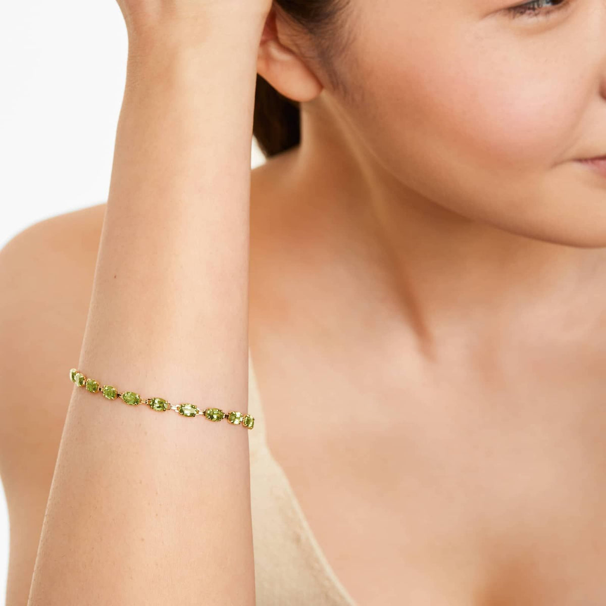 Carave Paris Oval Peridot Tennis Bracelet