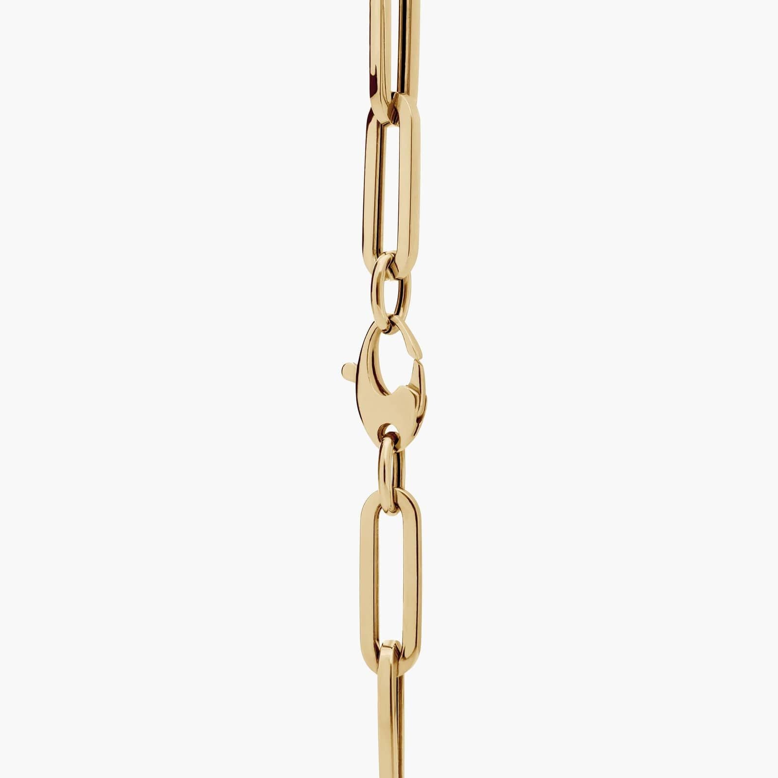 Paperclip Chain Bracelet in Polished Yellow Gold