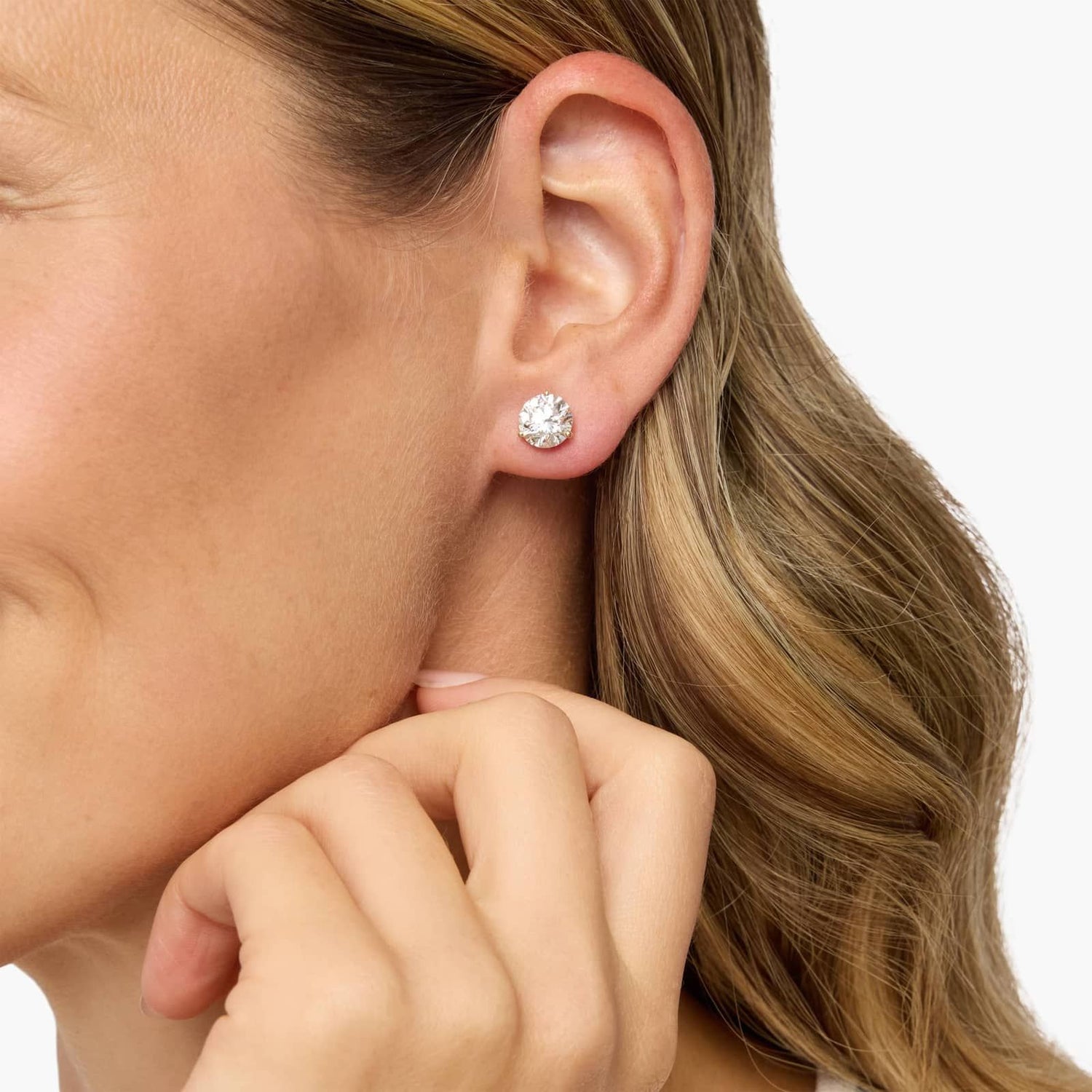 Carave Paris Grand Round Solitaire Stud Earrings