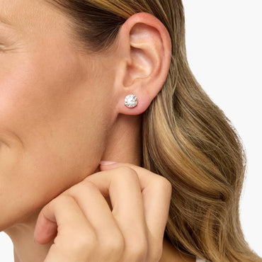 Carave Paris Grand Round Solitaire Stud Earrings