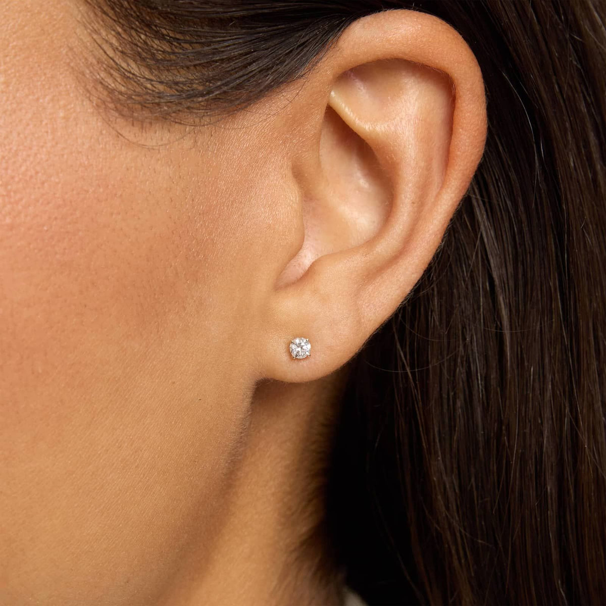Carave Paris Brilliant Solitaire Diamond Stud Earrings