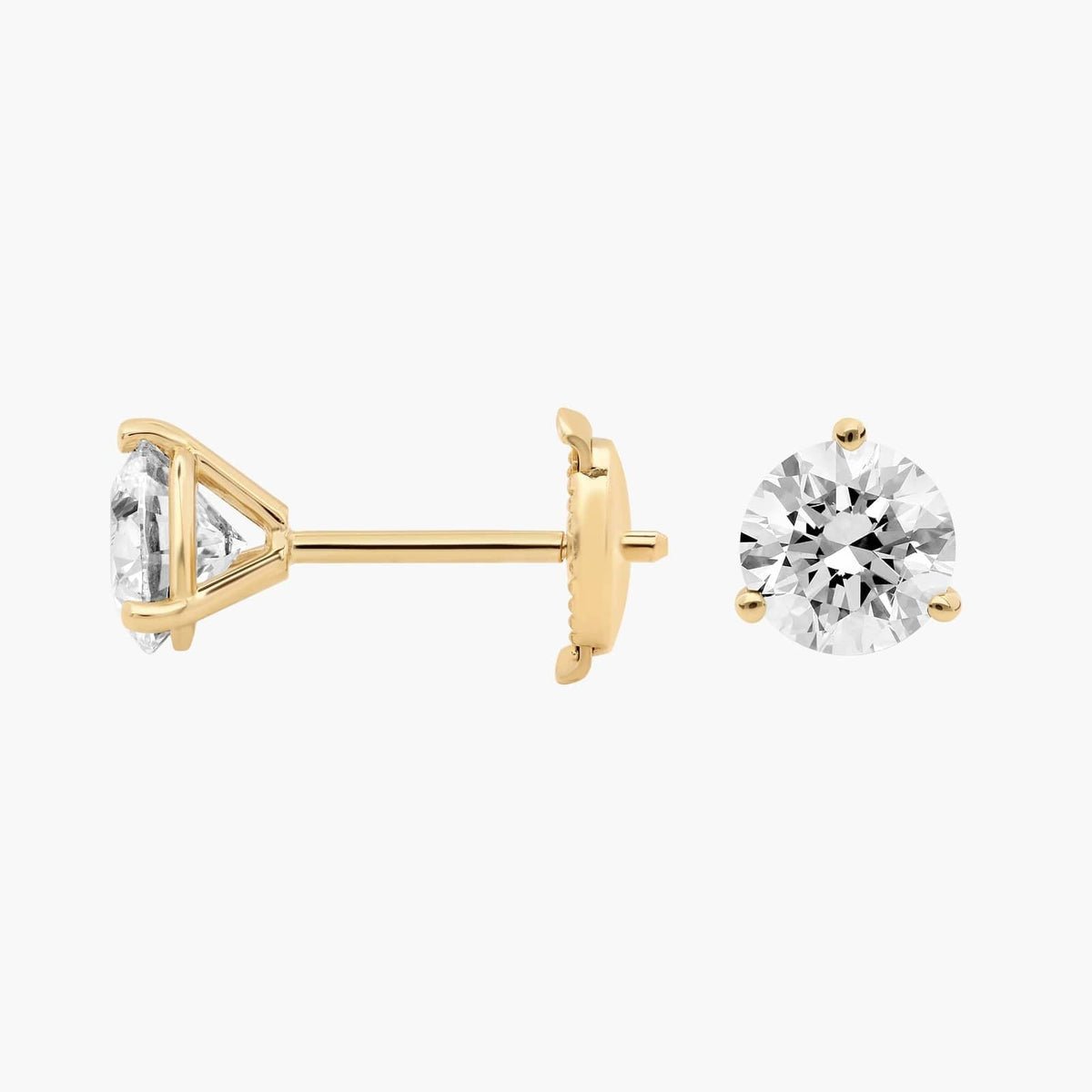 Carave Paris Round Solitaire Diamond Stud Earrings