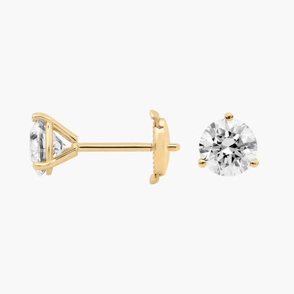 Carave Paris Round Solitaire Diamond Stud Earrings