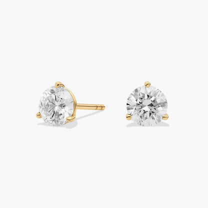 Carave Paris Round Solitaire Diamond Stud Earrings