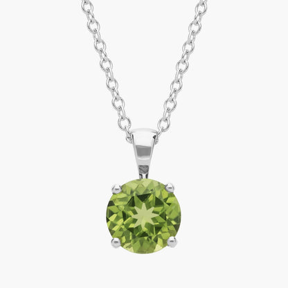 Carave Paris Green Gemstone Solitaire Pendant Necklace