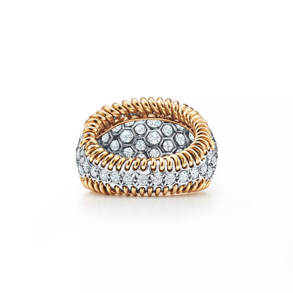 Carave Paris Stitches Diamond Dome Ring