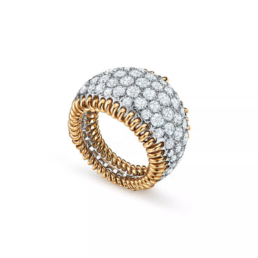 Carave Paris Stitches Diamond Dome Ring
