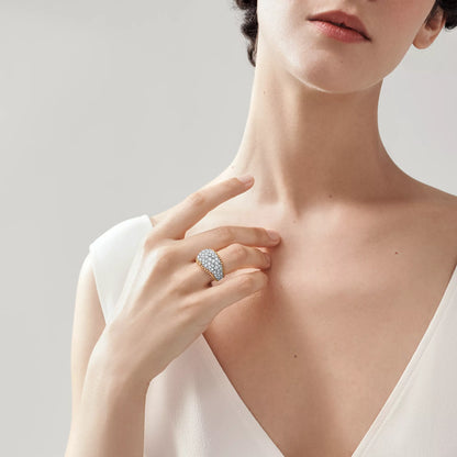 Carave Paris Stitches Diamond Dome Ring