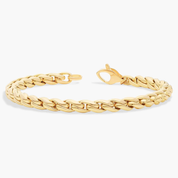 Women’s Cuban Gold Chain Bracelet Sleek Solid Finish Design