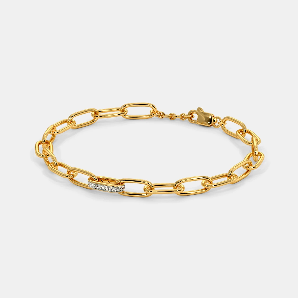 Carave Paris Paperclip Link Diamond Chain Bracelet