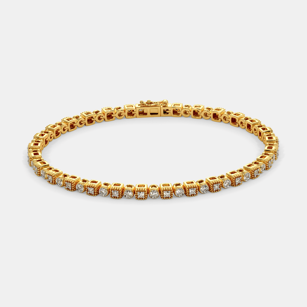 Women_sDiamondAccentYellowGoldSquareLinkBraceletwithPolishedFinish_4.png