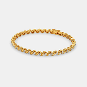 Women’s Diamond Accent Yellow Gold Tennis Bracelet with Elegant Finish