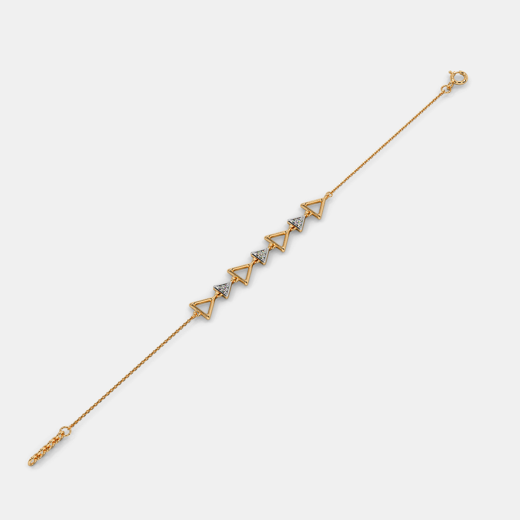 Carave Paris Geometric Triangle Diamond Chain Bracelet