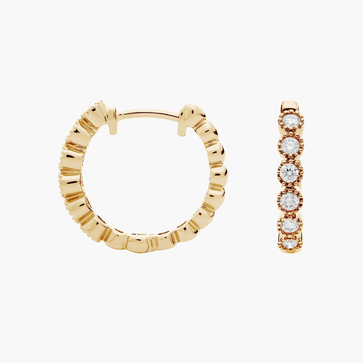 Carave Paris Pavé Chain Huggie Earrings