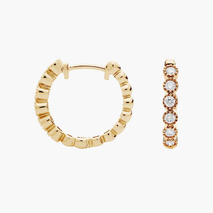 Carave Paris Pavé Chain Huggie Earrings