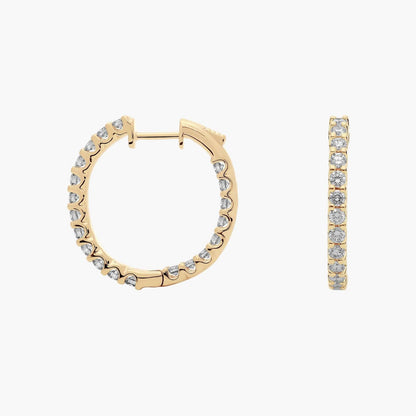 Carave Paris Double Row Pavé Hoop Earrings
