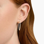 Yellow Gold Full Diamond Huggie Hoop Earrings