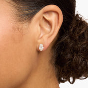 Yellow Gold Oval Diamond Stud Earrings