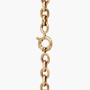Yellow Gold Oval Link Bracelet with Spring Ring Clasp