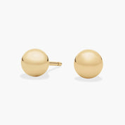 Yellow Gold Polished Ball Stud Earrings