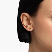 Yellow Gold Polished Ball Stud Earrings