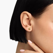 Yellow Gold Polished Ball Stud Earrings