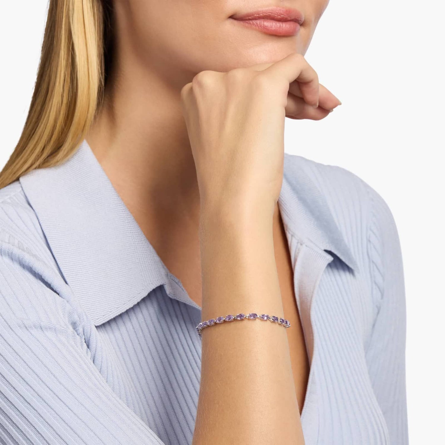 Carave Paris Lavender Amethyst Line Bracelet