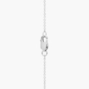 Sterling Silver Blue Sapphire Diamond Bar Pendant Necklace