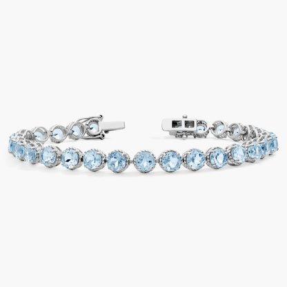 Carave Paris Sky Blue Topaz Tennis Bracelet