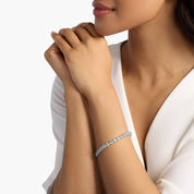 Blue Topaz Sterling Silver Tennis Bracelet