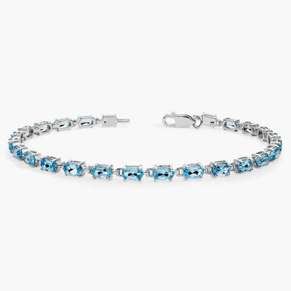 Carave Paris Sky Blue Topaz Line Bracelet