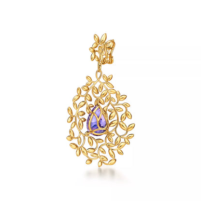 Carave Paris Amethyst Vine Drop Ear Cuff
