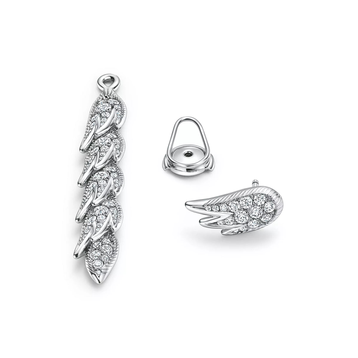 Carave Paris Angel Wing Diamond Stud Earrings